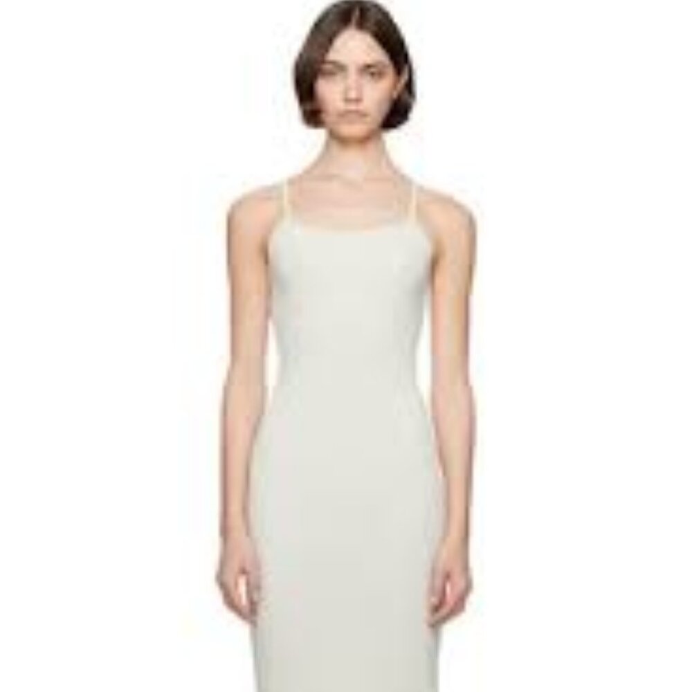 SKIMS Green Cotton Rib Long Cami Maxi Dress